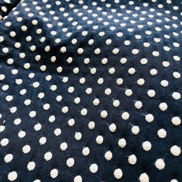 Ann Taylor Navy polka dot fitted blazer career - Picture 7 of 8